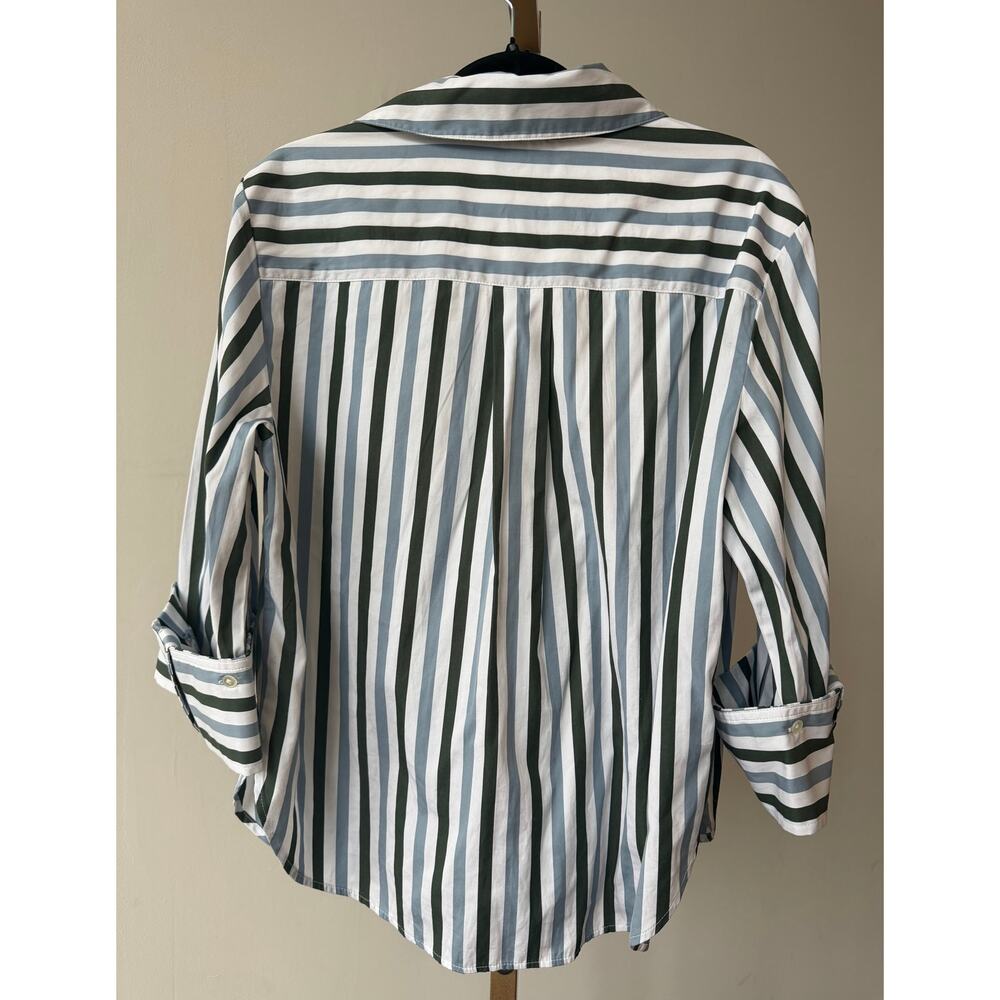 Madewell Easy Y-Neck Button-Up Shirt in Botanical Green Size XS NW713 - Picture 7 of 16